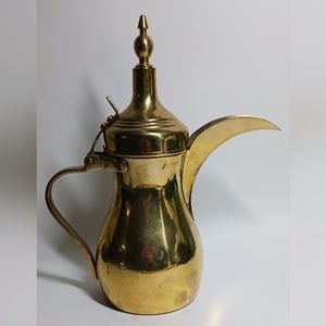 Dallah Coffee Pot Vintage Arabic Islamic Bedouin Brass Middle East